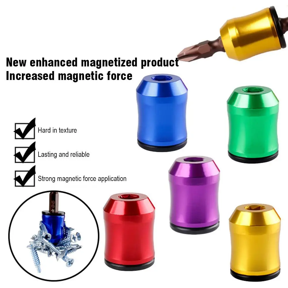 Cabeça de Chave de Fenda 3 em 1 com Anel Magnético, Bit Magnético Universal para Chave de Fenda Hexagonal, Acessórios para Furadeira Elétrica