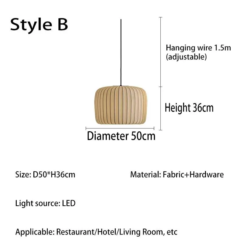 Moderne Wabi Sabi Zijden Hanglampen Japanse witte stoffen kroonluchter Woonkamer Eetkamer Slaapkamer keukeneiland Theekamerverlichting