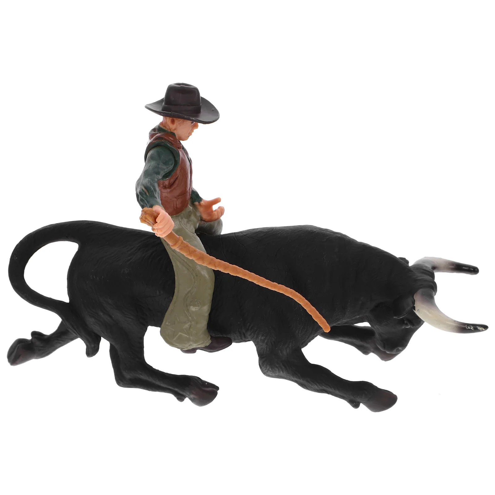 Western Cowboy Bull Bullfight Craft Model Figurine Toddlers Cartoon Exquisite Vivid Pvc Desktop Children Matador Boys