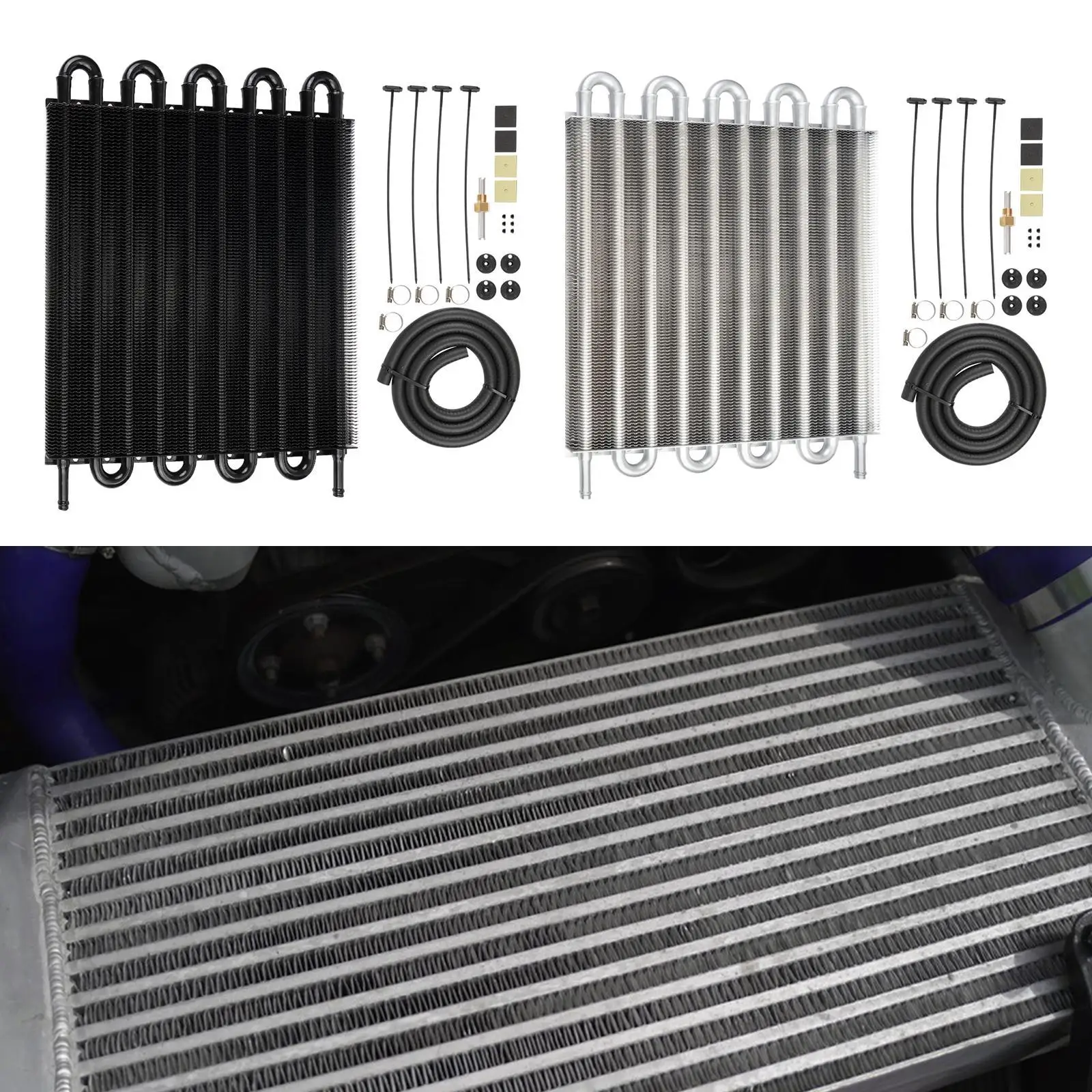 

Transmission Oil Cooling Kit 10 Pass Cool Tube and Fin Design Spare Part Easily