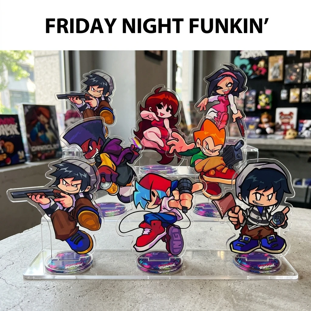 Friday Night Funkin Acrylic Stand Keychain 2026 Latest Exhibition Limited Game Character Desktop Ornament Collection Gift