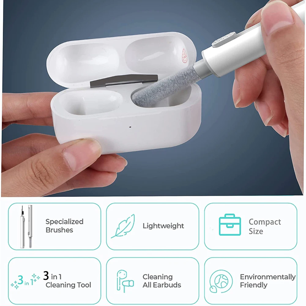 Earbuds Pro 2 1 Bluetooth, Kit Pembersih untuk Airpods Pro 2 1, Casing Sikat Pembersih untuk iPhone Xiaomi Redmi