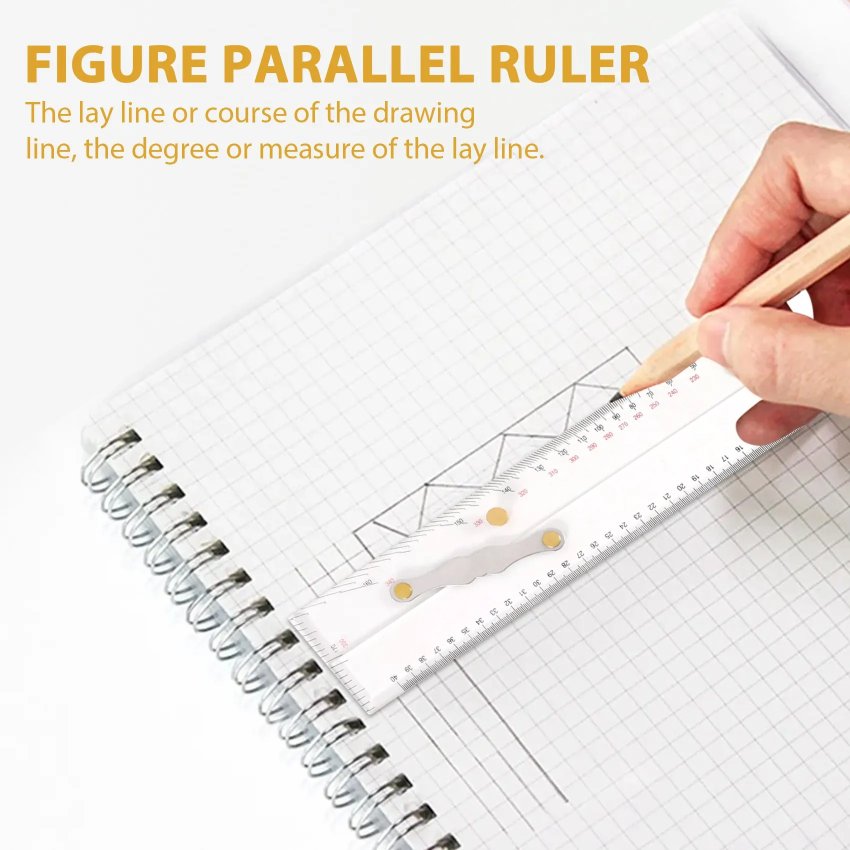 Marine Ruler Parallel Ruler Nautical Charts Parallel Ruler Mapping Points to Pull Parallel Ruler 450MM