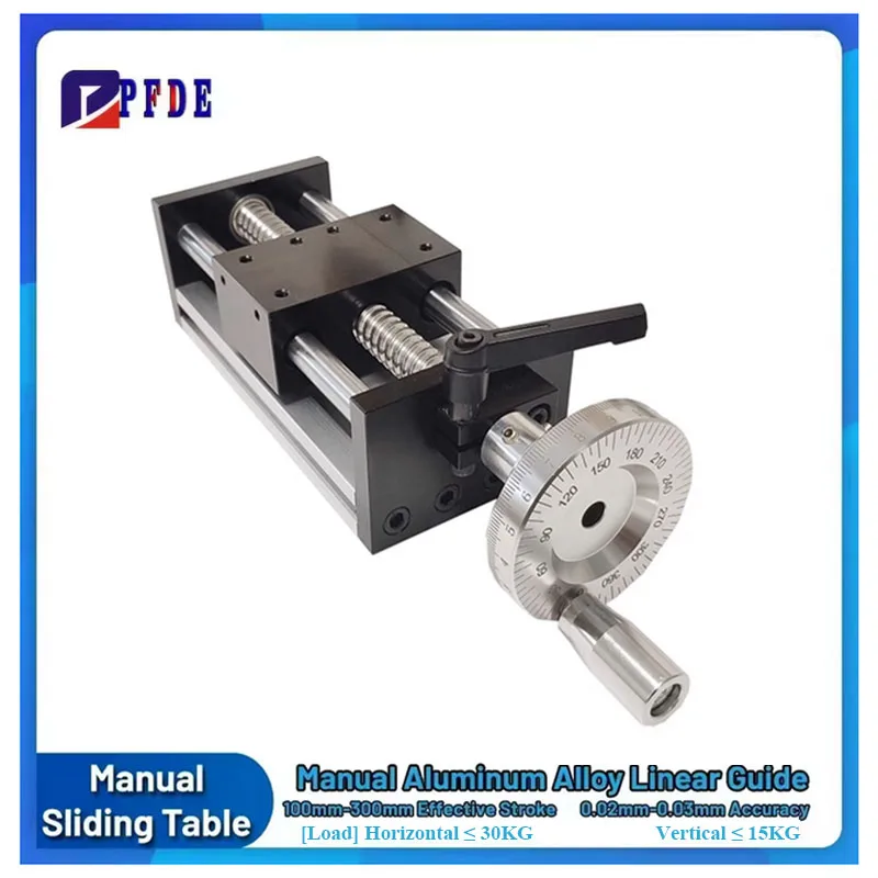 

Dual Optical Axis Manual Sliding Table Linear Rail Guide Ballscrew SFU1605 with High precision Scale Handwheel for CNC Router