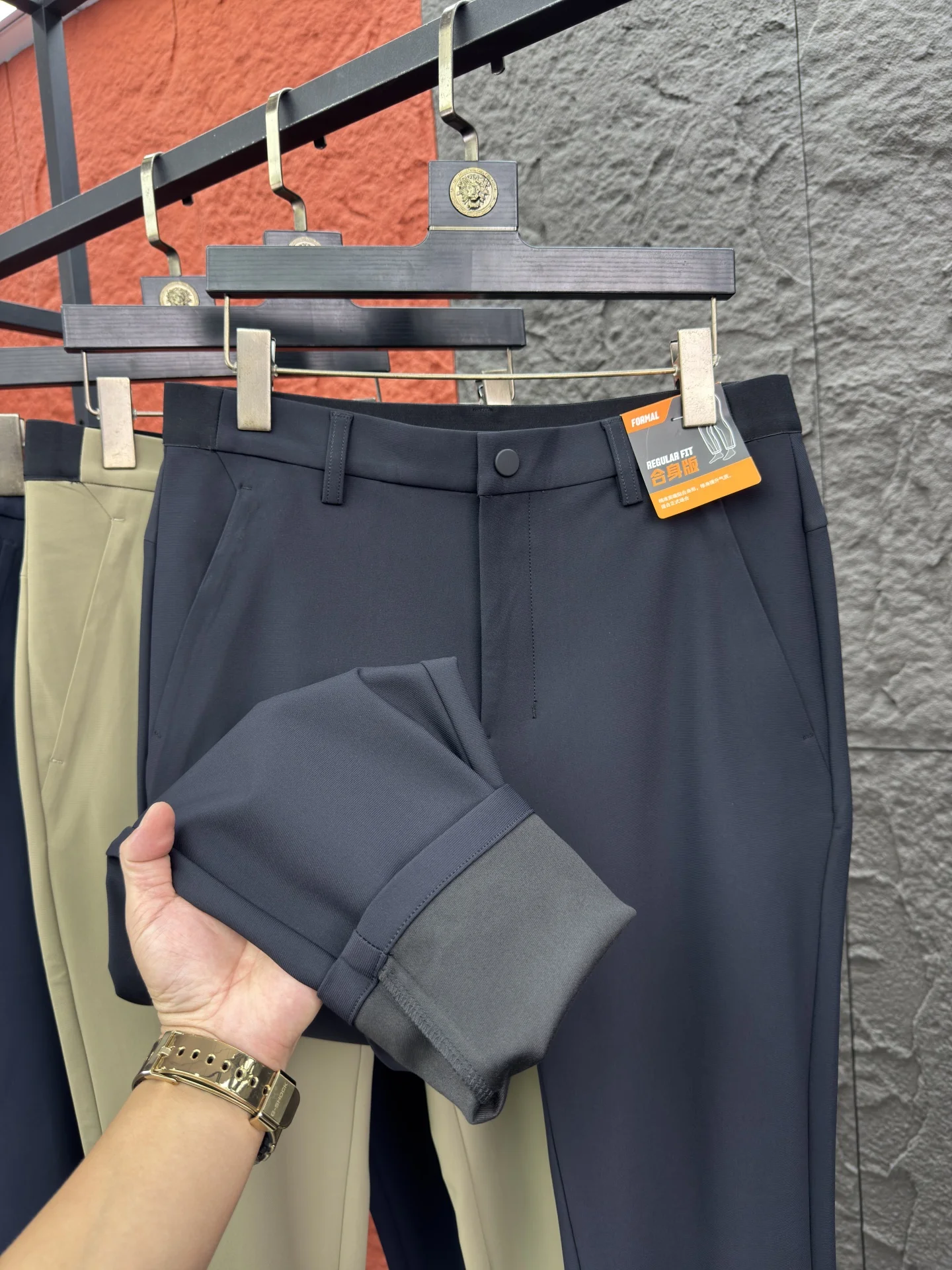 

Мужские двусторонние облегающие повседневные брюки Thiened, удобные теплые прямые леггинсы, осенне-зимние однотонные брюки для отдыха