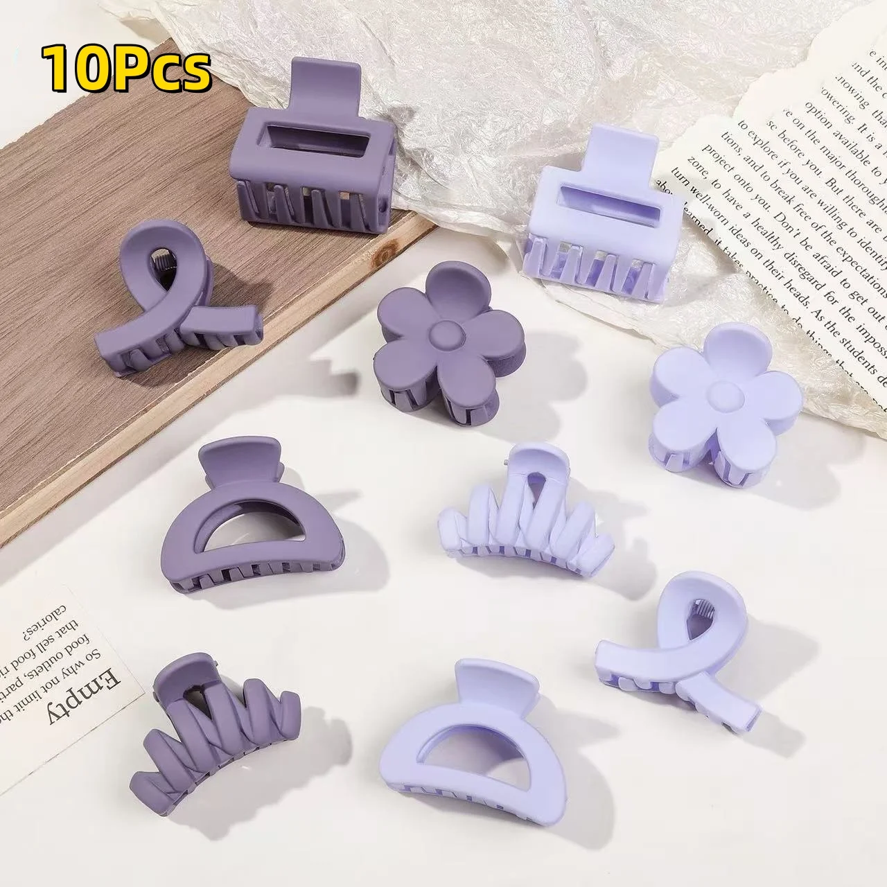 30 Stück polychrome mattierte Haarspangen, kleine Blumen-Haifisch-Clips, geeignet für den täglichen Gebrauch, Kopfbedeckung, Damen- und Mädchen-Haar-Accessoires – Detail 8