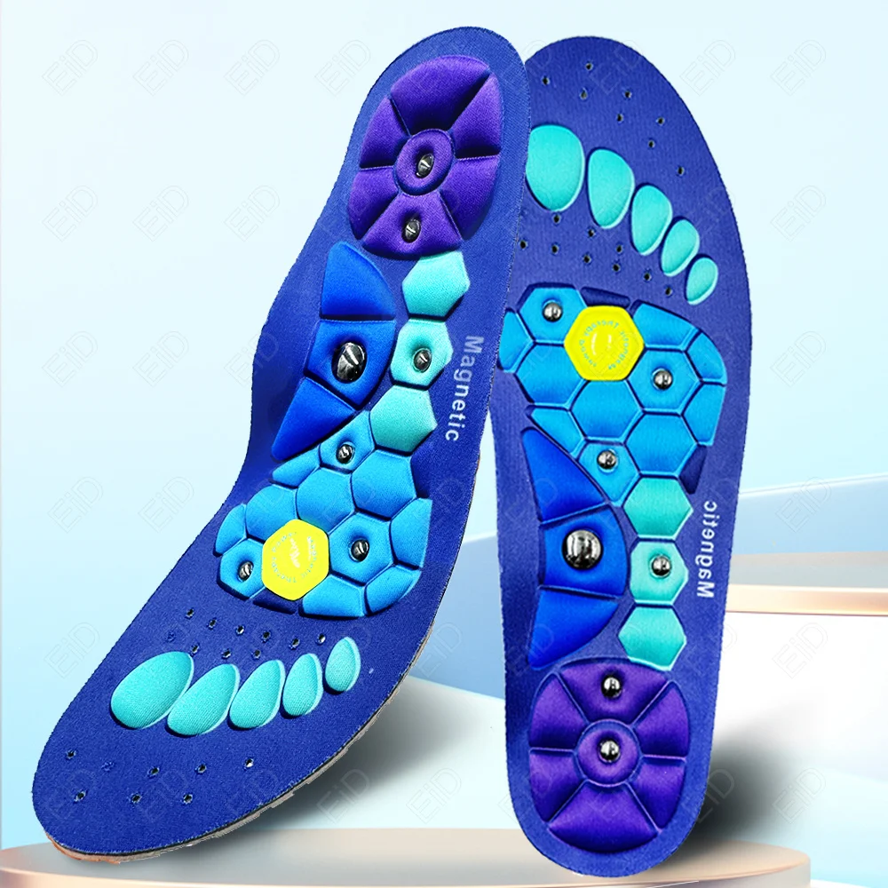 NEW 1 Pair Acupressure Foot Massage Insoles for Men Women Orthopedic Gel Magnetic Shoe Inserts Magnet Technology Support Insole