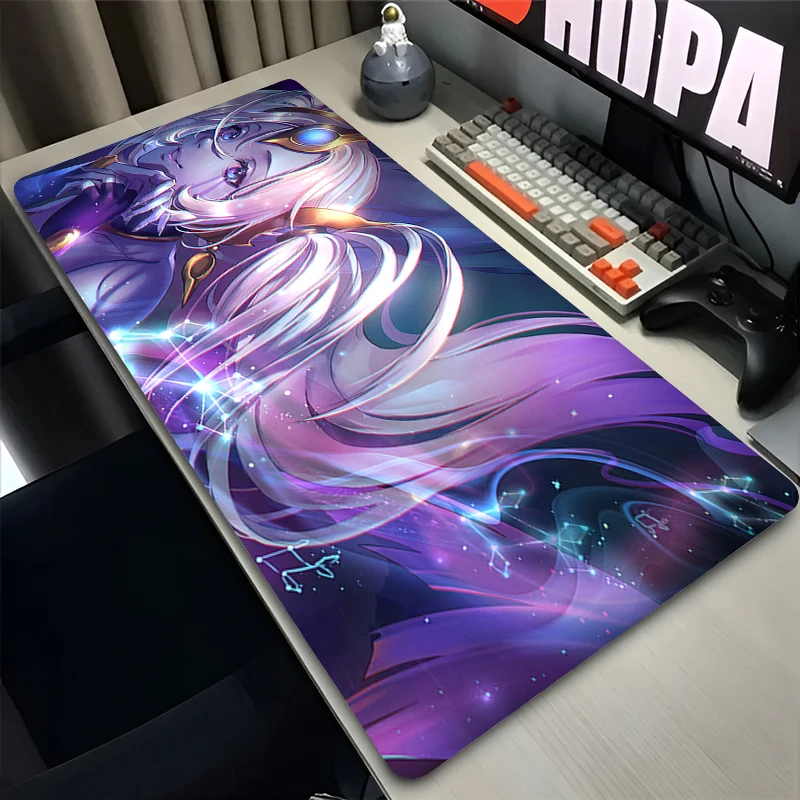 Mouse Pad Laptop Anime Extended Desktop Mat Computer Gamer Mousepad PC Gaming Accessories L-league of Legends Nami Keyboard Pad