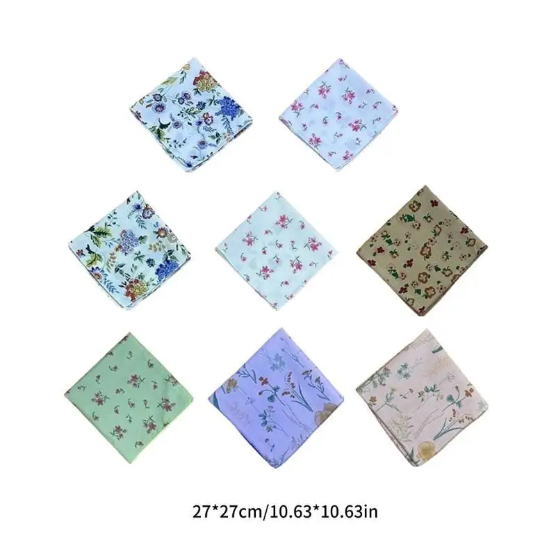652f Fiary Patrón Fiario Floral Pañero bolsillo Hankies Hankies 10x10 pulgadas Toalla bolsillo absorción