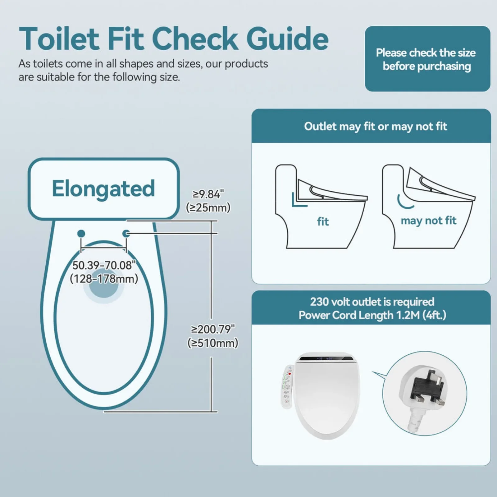 USElectric toilet seat intelligent elongated automatic deodorization heating night light-