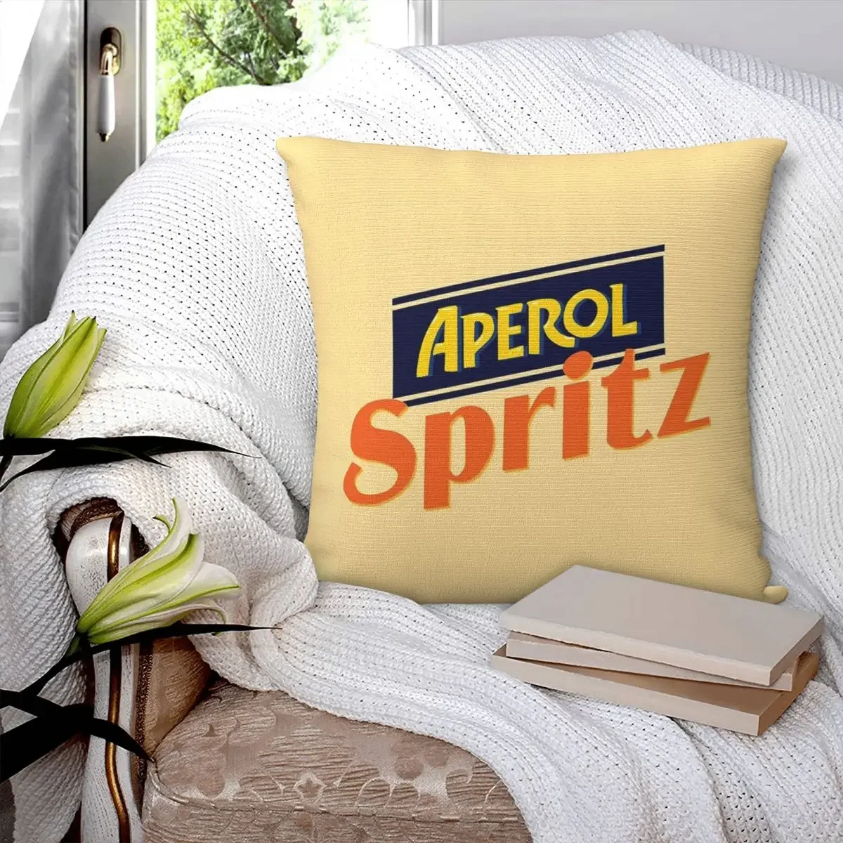 

Aperol Spritz Square Pillowcase Pillow Cover Polyester Cushion Zip Decorative Comfort Throw Pillow for Home Sofa