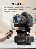 Zifon YT-1500 PRO Motorized Rotating Panoramic Head Tripod Stabilizer for Phones Cameras Live Broadcast