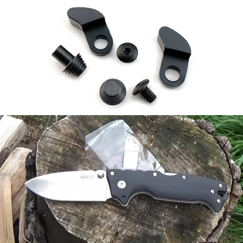 Custom Aluminum Alloy Material Folding Knife Thumb Pushed Nail Screw Quick Open Hook for Coldsteel Demko AD-10 Tri-Ad Lock AD10