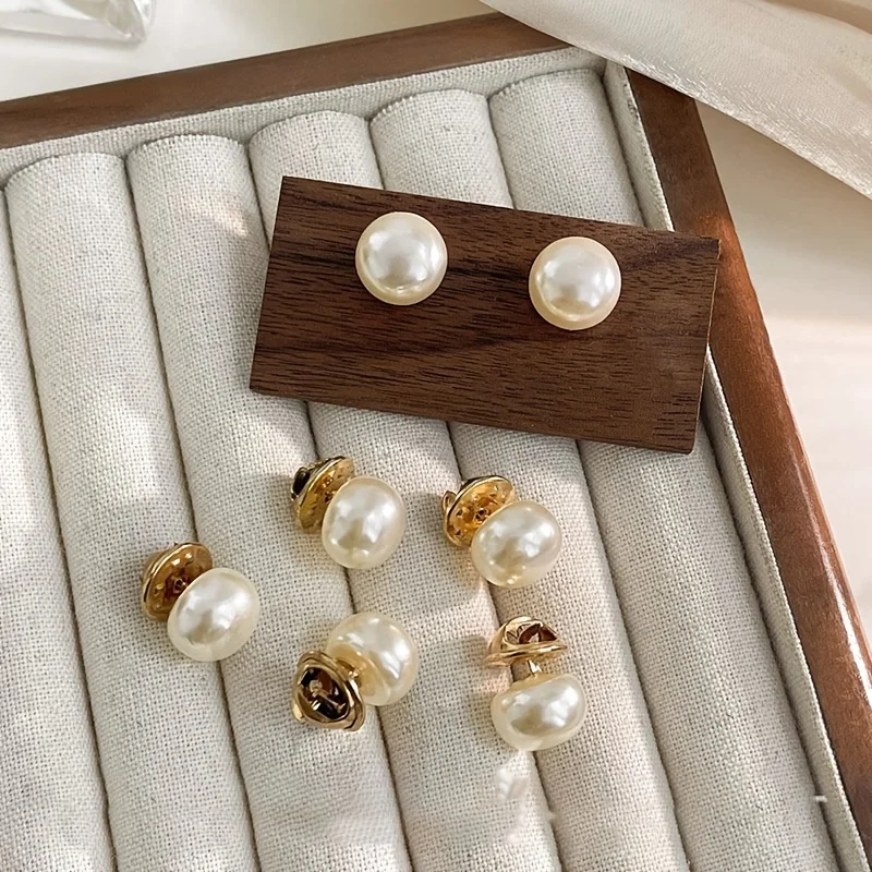 Snap Fastener Setter - 6PCS Imitation Pearl Anti-Slip No-Sew Snap
