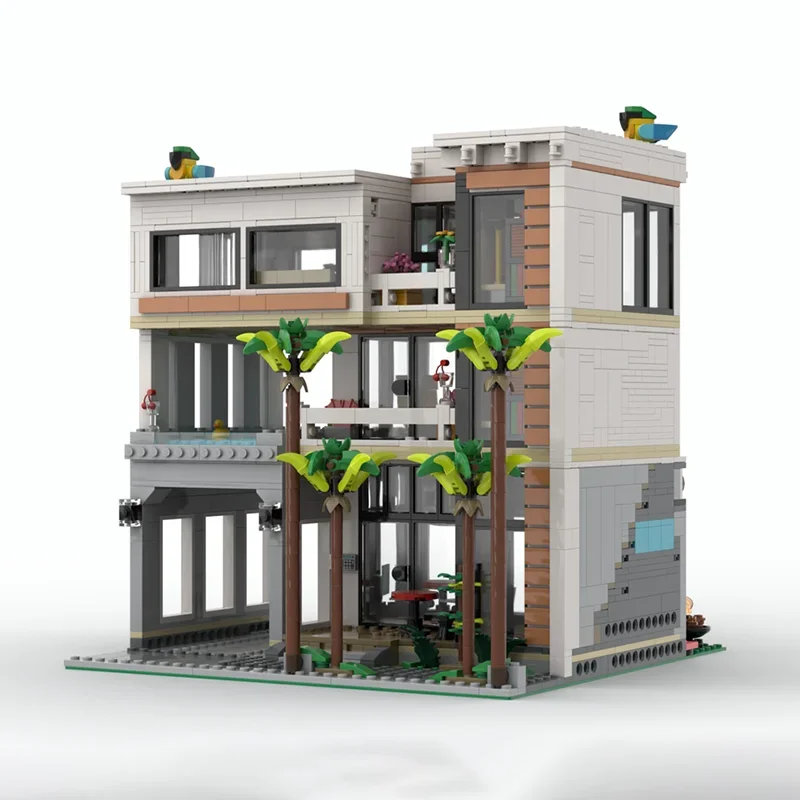 Moc Building Modern House XL – Modifikation von 2 x Sets 31153 Blöcke, Technologie, Steine, DIY-Montage, Konstruktion, Spielzeug, Weihnachtsgeschenk