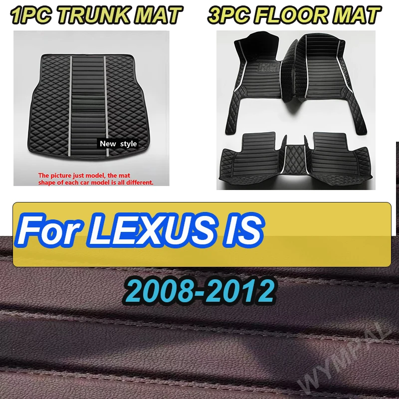 

Роскошные автомобильные коврики для LEXUS IS серии 200 300 300C 250 250C 2008 2009 2010 2011 2012 Пользовательские автомобильные подушечки для ног автомобильный ковер