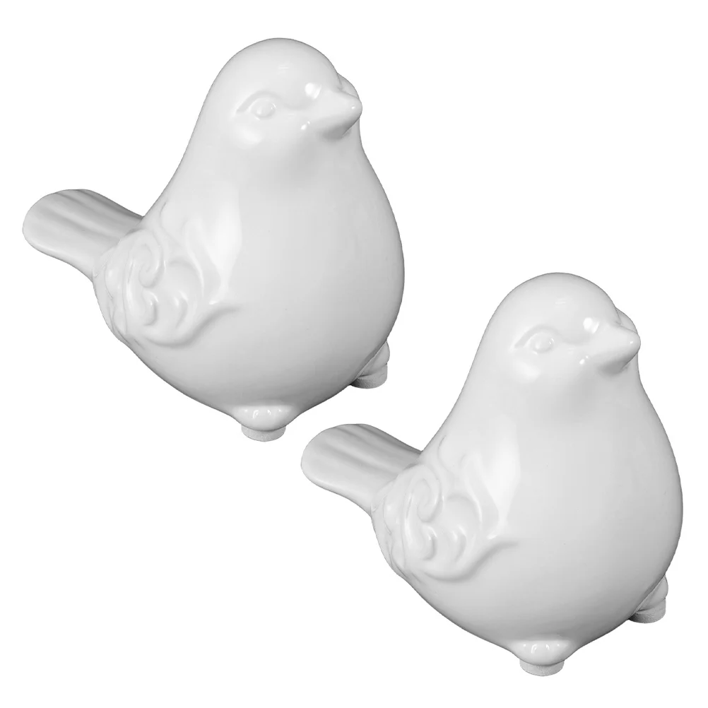 

2Pcs Realistic Bird Sculptures Outdoor Garden Statues Weather Resistant Ceramic Decor for Yard Balcony Living Room Centerpiece