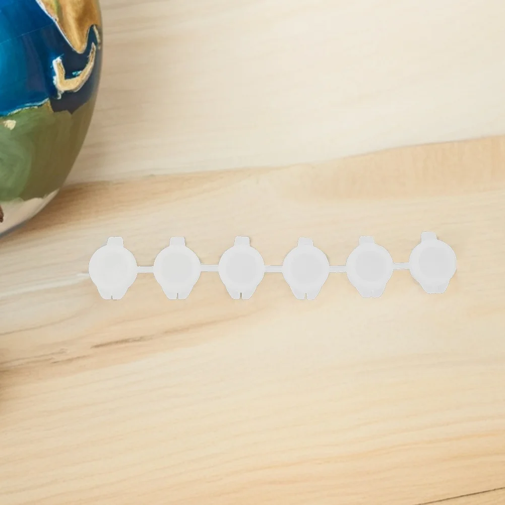 

20Pcs Six-Color Interconnected Paint Pots Portable Mini Plastic Paint Container Strips for Arts Crafts Storage Pigment Cups