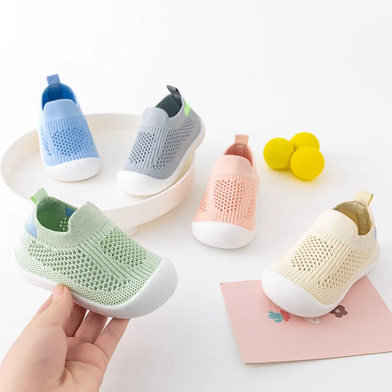 Baby Shoes Summer Thin Mesh Toddler Shoes Cute Cartoon Soft Rubber Sole Frist Walkers Cotton Girls Boys Kids Anti-Slip Shoe