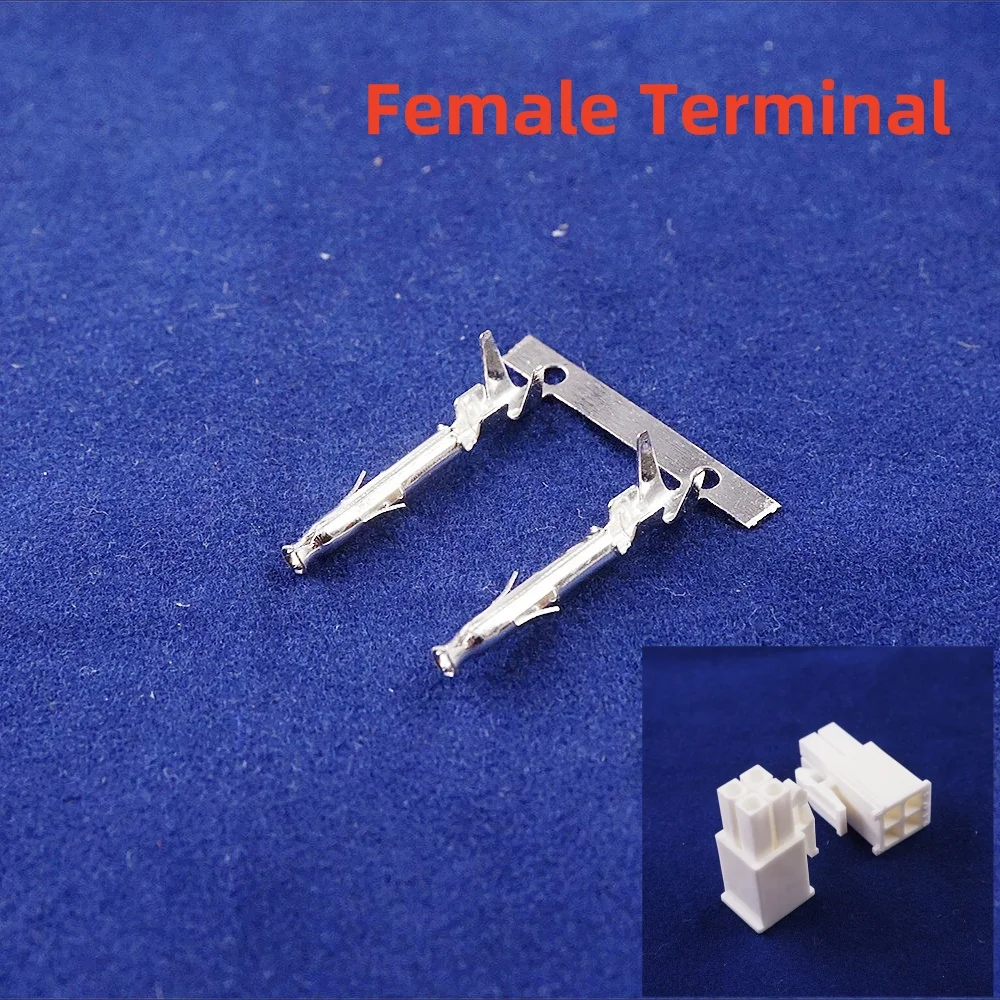 100pcs Female Terminal Socket Contact Tin Crimp 18-22 AWG Stamped Connector FL 4.14 MM 0.163' Mini Universal Mate-N-Lok 770988-1
