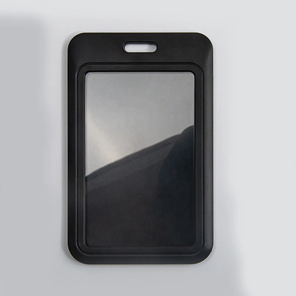 10Pcs Vertical Badge Holder Clear Hard Plastic Id Case Protector for Work Conference Event Employee Student Visitor