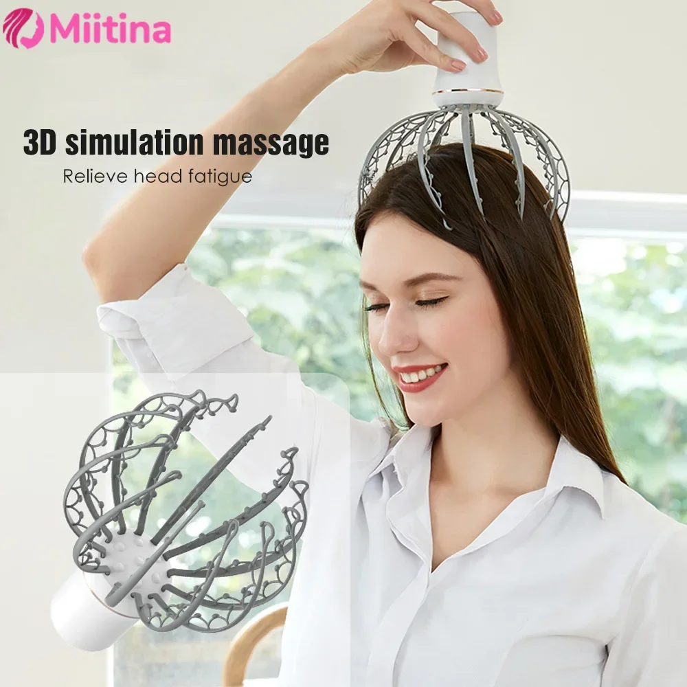 Head massager, scalp massage claw therapy, decompression, electric relaxation, scratching, and scratching device