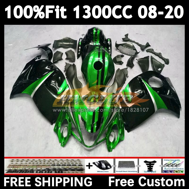 Body For SUZUKI Hayabusa GSXR1300 2008 2009 2010 2011 2012 2013 39No.95 green black GSX-R1300 GSXR 1300 15 16 17 18 19 Fairing