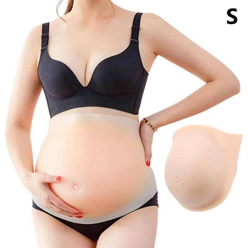 J15U قابل للتعديل هوك وحلقة سيليكون البطن محسن للحصول على مظهر واقعي في محاكاة الحمل والحفلات التنكرية