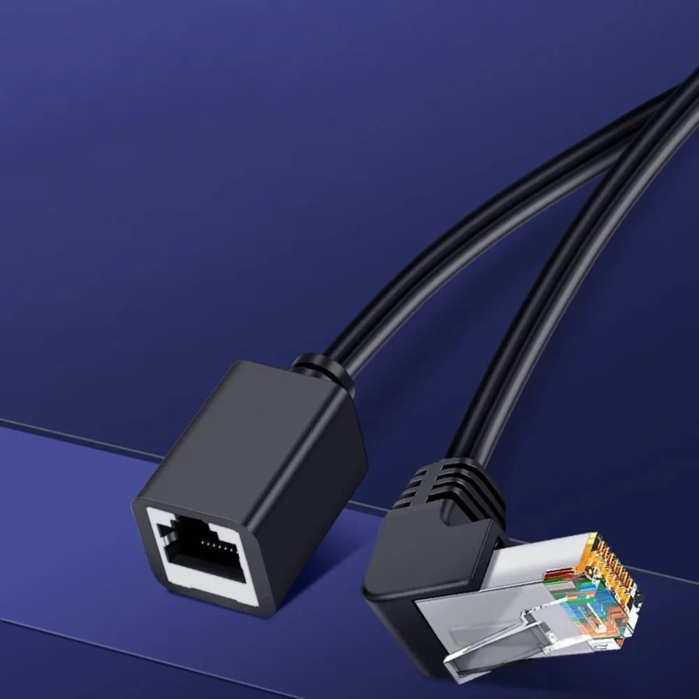 LAN-Kabel, Stecker auf Buchse, Netzwerkkabel, 90 Grad, RJ45-Kabel, CAT6-Netzwerkkabel, Netzwerk-Verlängerungskabel, Cat6-Ethernet-Kabel