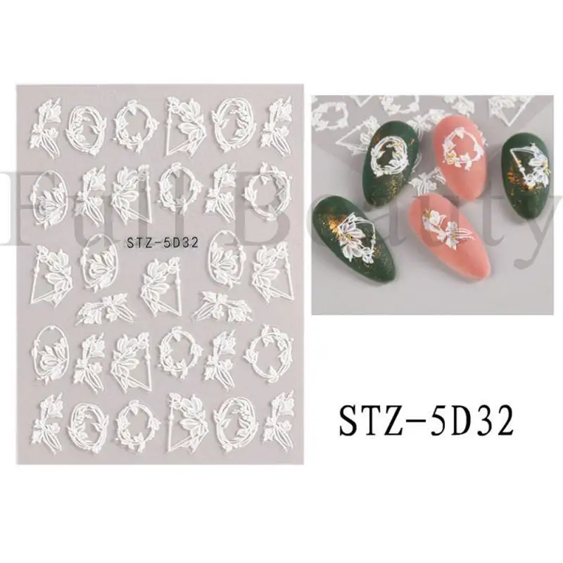 견고하고 튼튼한 꽃 네일 스티커, 아름답고 실용적인 5d 네일 스티커, 간단하고 섬세한 훌륭한 솜씨 하이 퀄리티