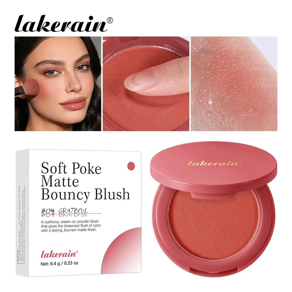 7 Colors Soft Poke Matte Blush Fresh Silky-smooth Skin Finish Long Lasting Luminosity Airy & Lightweight Liquid to Blush Natural