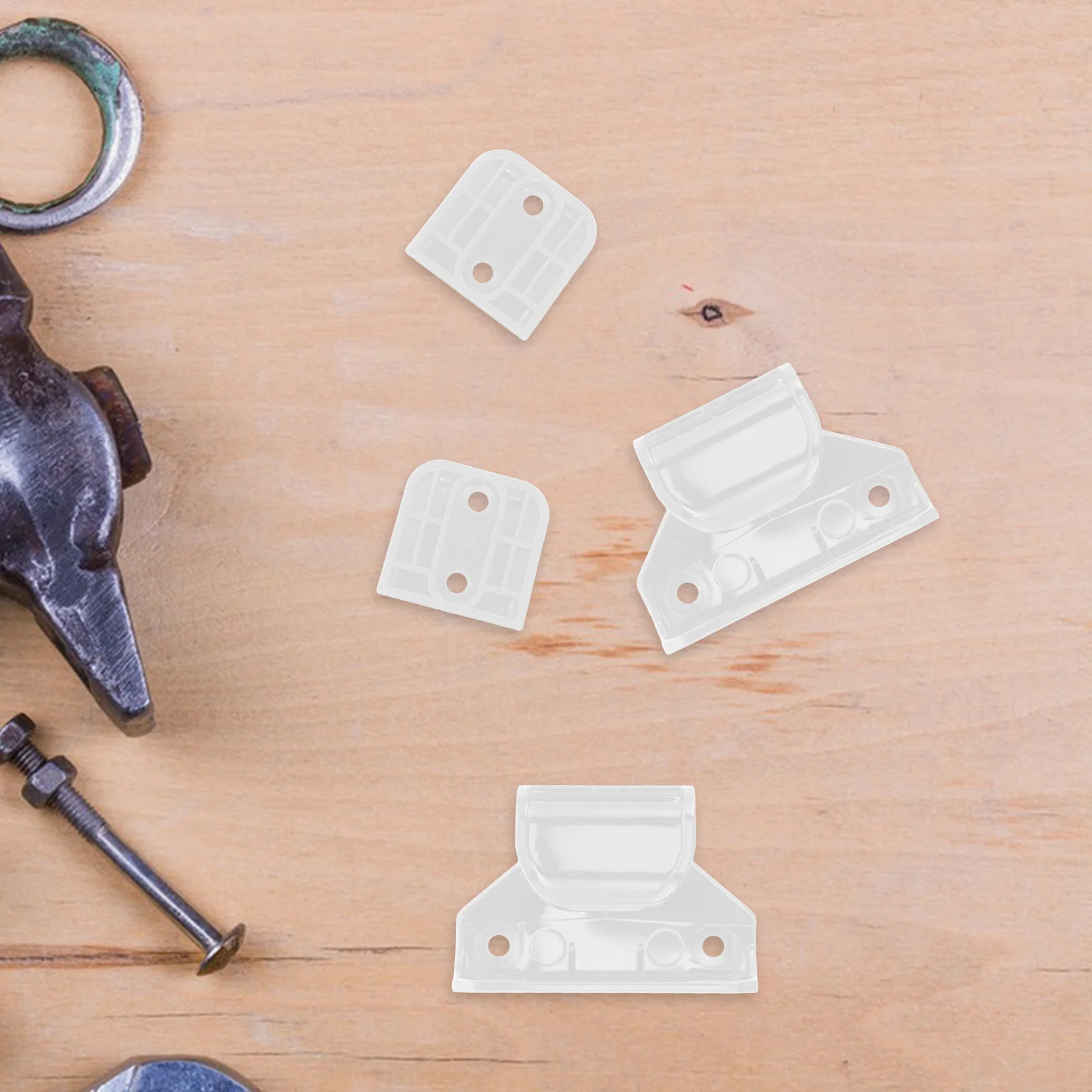 مجموعة واحدة من قطع غيار أجهزة بوابة الأطفال القابلة للسحب باللون الأسود بما في ذلك المزالج والأقواس ومسامير لسلالم السلامة الداخلية والخارجية #5