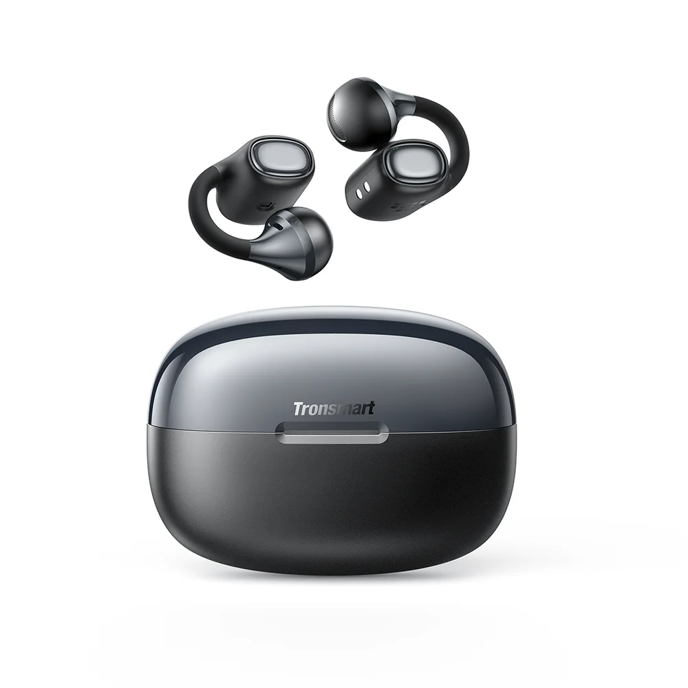 Fone Bluetooth LDAC Tronsmart Fone de Ouvido Bluetooth, OpenFly Clip 2 Fone de Ouvido Clipe, Fones de Ouvido Bluetooth de Orelha Aberta, Áudio Hi-Res LDAC, BT 6.0, 32 Horas de Reprodução, Fones de Ouvido Esportivos Não Intra-Auriculares