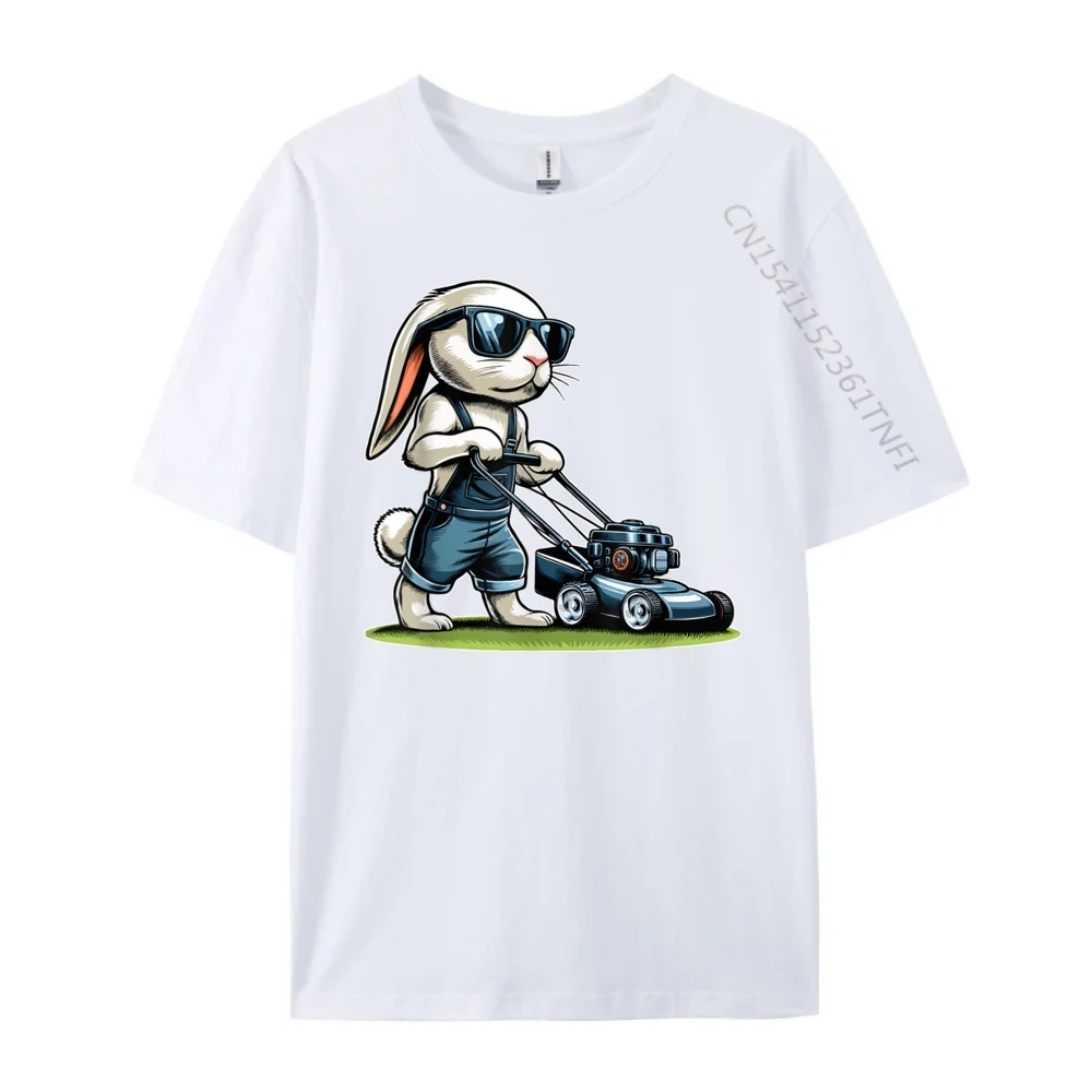 

Rabbit Uses Lawn Mower Men's T-Shirts Natural Man Clothes Luxury Mens Designer T Shirt Shirts EU SIZE