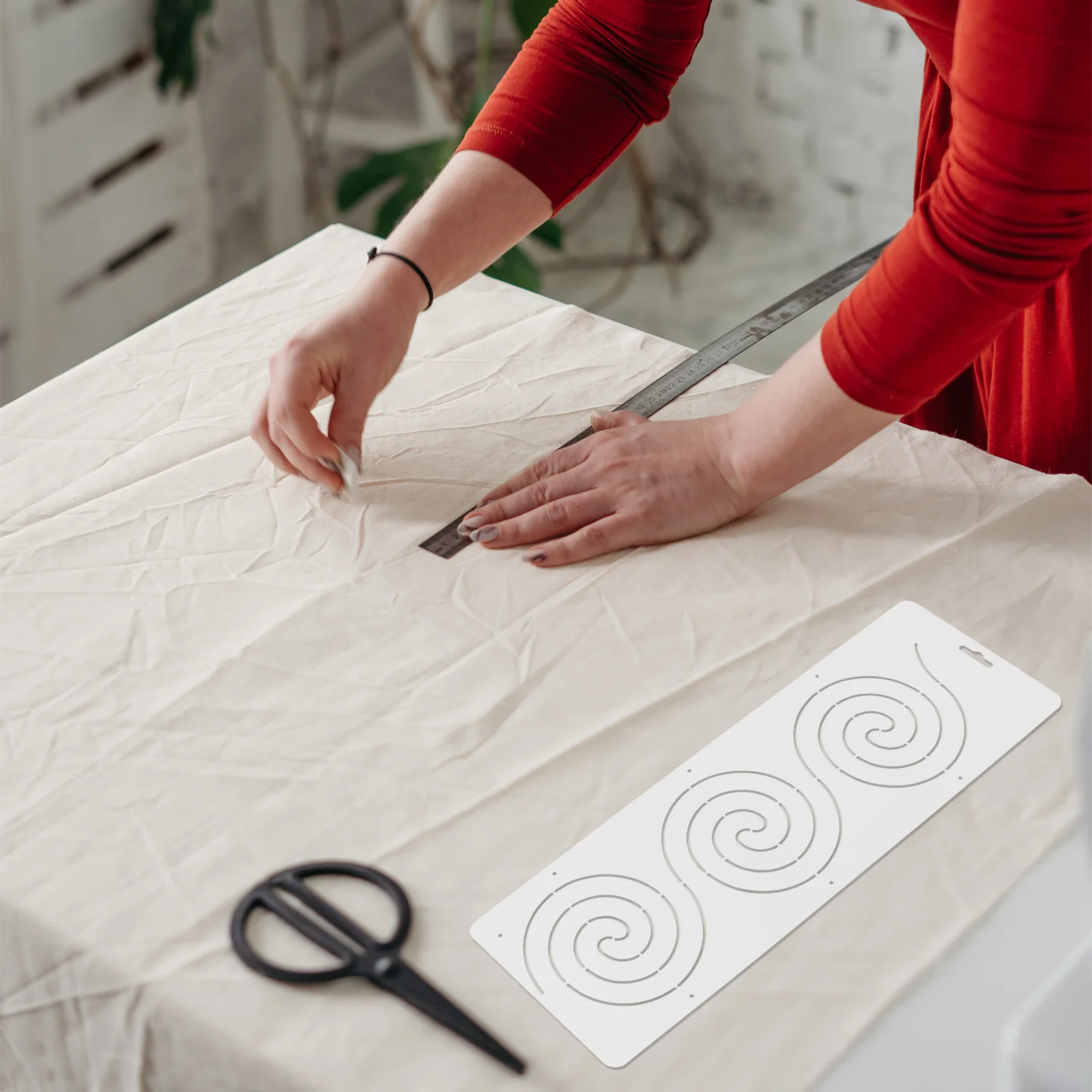 

DIY Quilting Template Ruler Precision Sewing Measure Tool Beginner Friendly Durable PP Material Smooth Surface No Burrs Improve