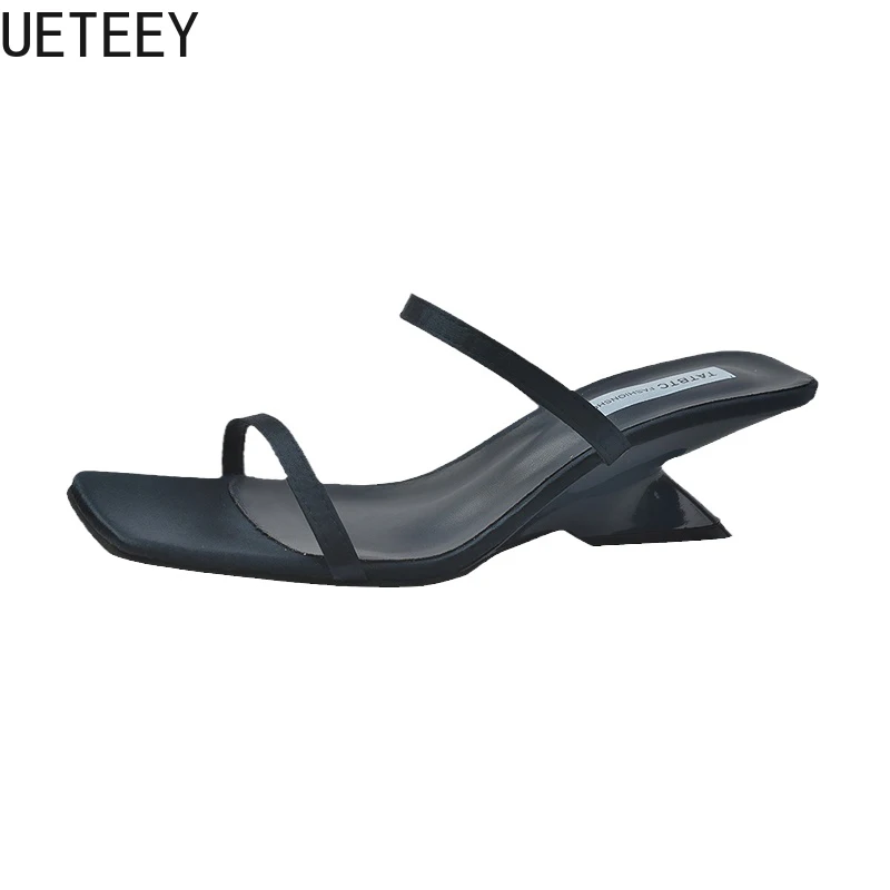 Designer Summer Narrow Band Heel Women Slippers Shoes Fashion Open Toe Shoes Design Style Banquet Party Sandals Shoes