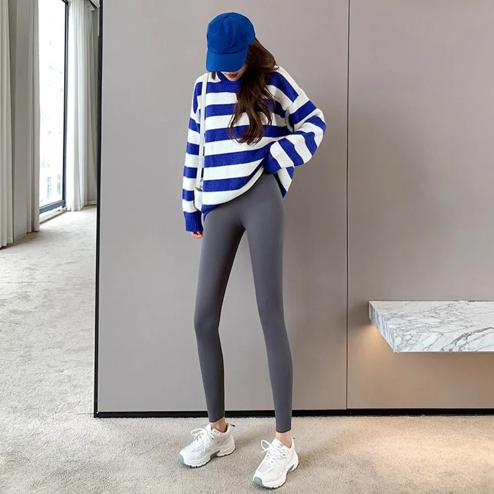 مريحة عالية الخصر الصوف طماق مرونة منع الباردة المخملية الجوارب ضئيلة رشاقته الدافئة اليوغا بيلاتيس السراويل الطقس البارد