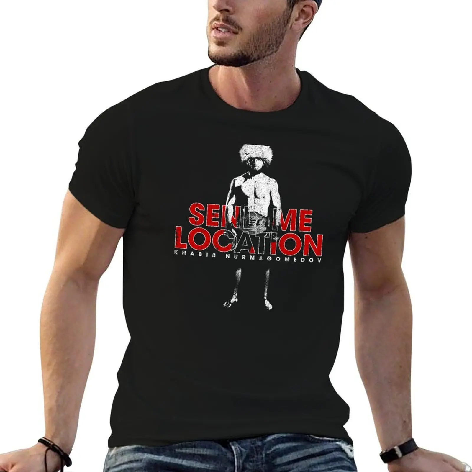 Send Me Location - Khabib T-Shirt croswit shirt man sublime mens t shirts