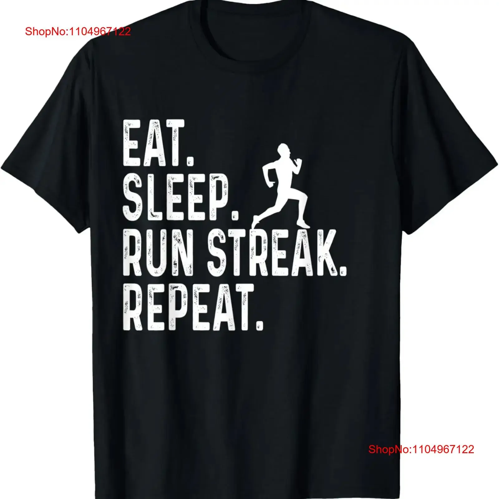 

Футболка Eat Sleep Run Streak Repeat Funny Runner, винтажная модная стираная футболка с графическим рисунком, универсальная повседневная уличная одежда, мягкая