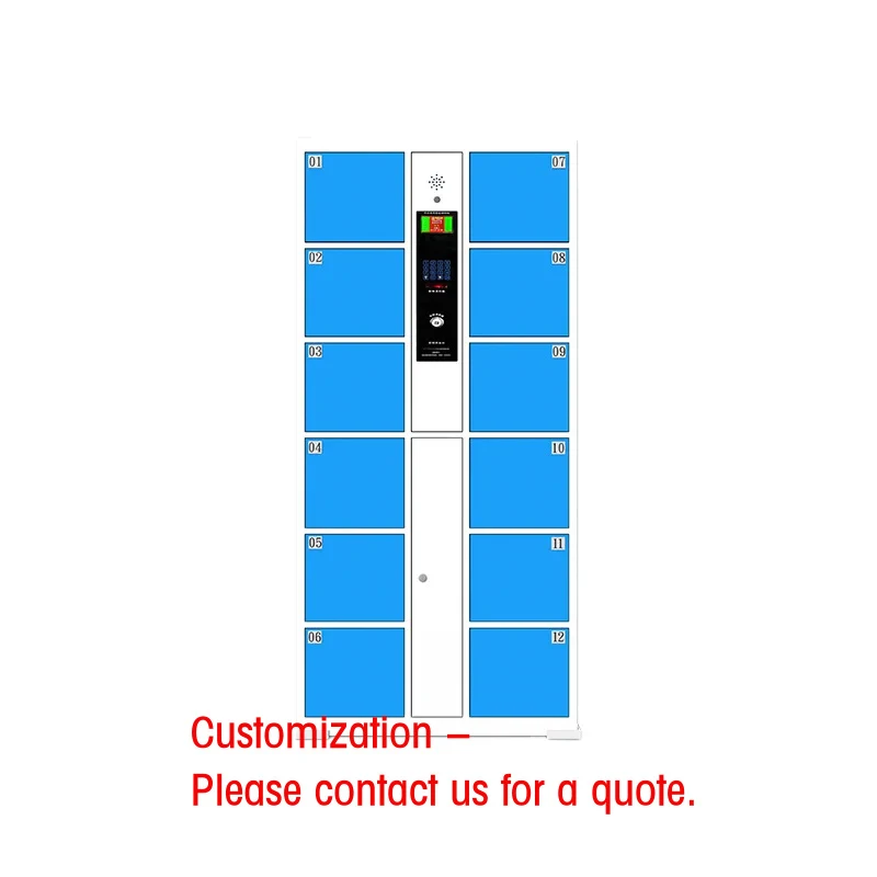 custom.2026 Supermarket Storage Recognition Fingerprint Identification Electronic Password Metal Steel Weatherproof Storage