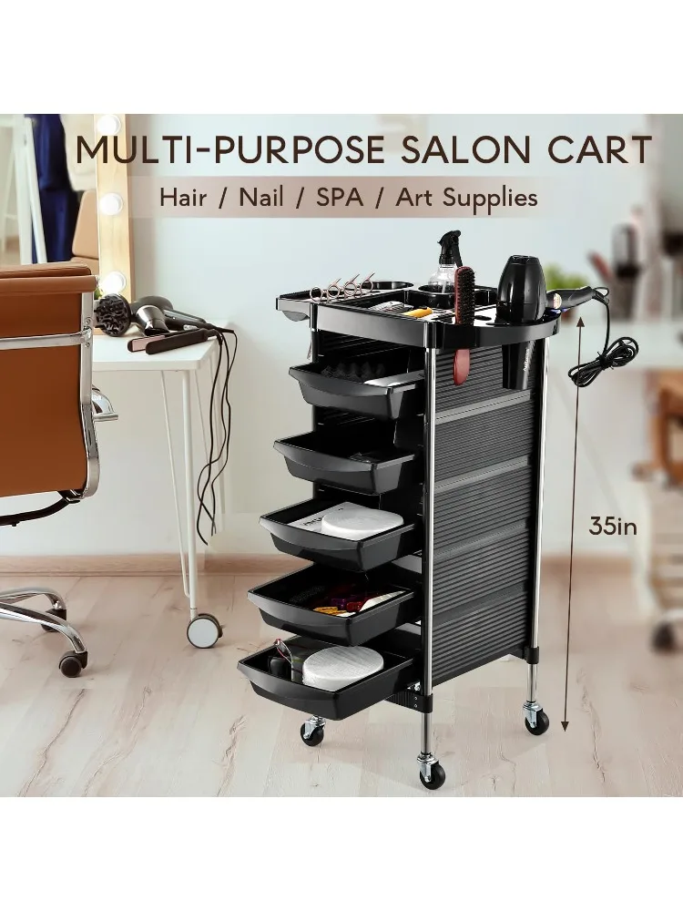 عربة أدوات الصالون، عربة صالون الشعر متعددة الطبقات لصالون التجميل #2
