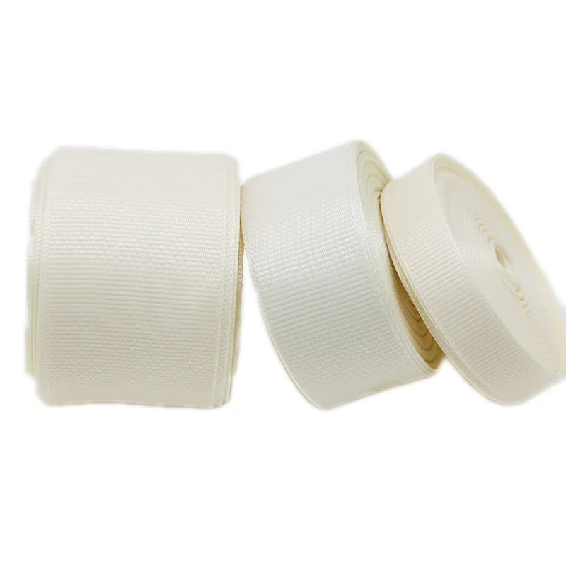 (10 Meters/lot) Beige Grosgrain Ribbon Handmade Gift Wrap Christmas Decorations Ribbons Decoration Party Wholesale(12/25/40mm)