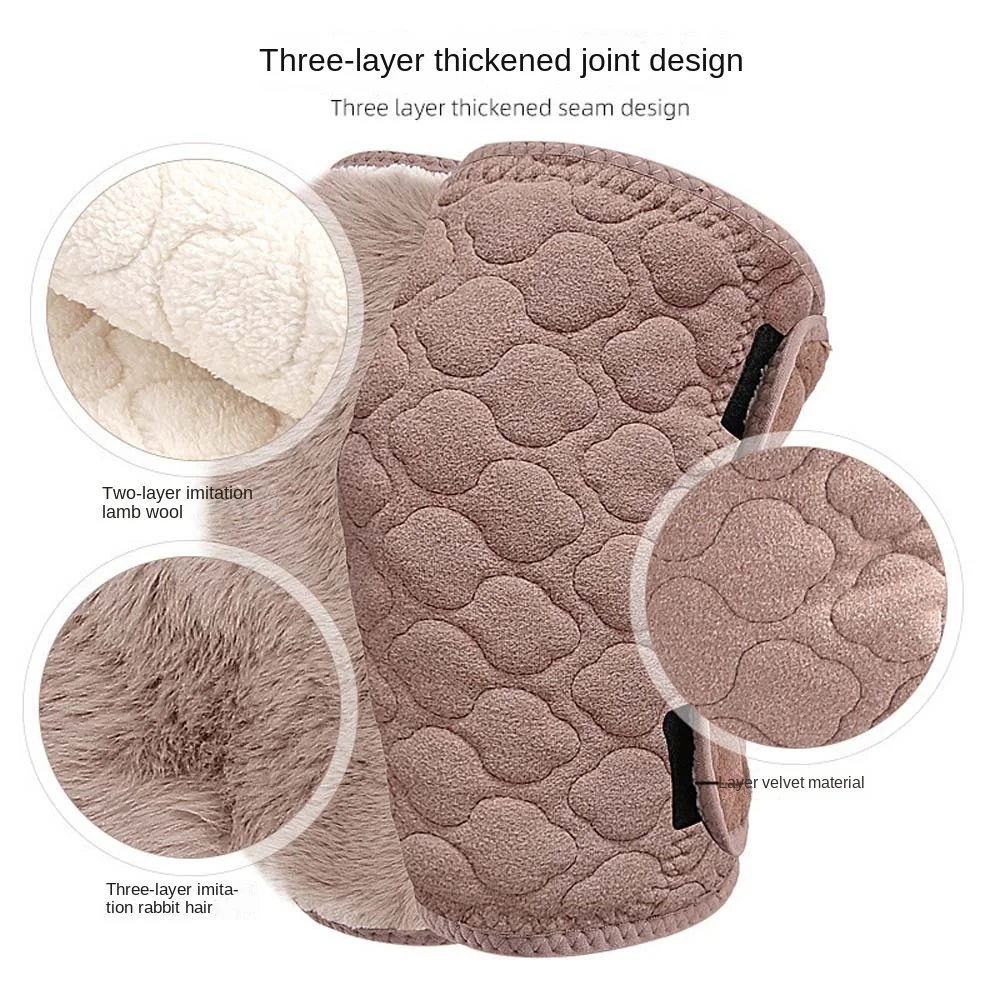 

Old Cold Legs Warm Knee Pads Sport Accessories Injury Recovery Winter Knee Brace Thickened Fur Imitation Wool