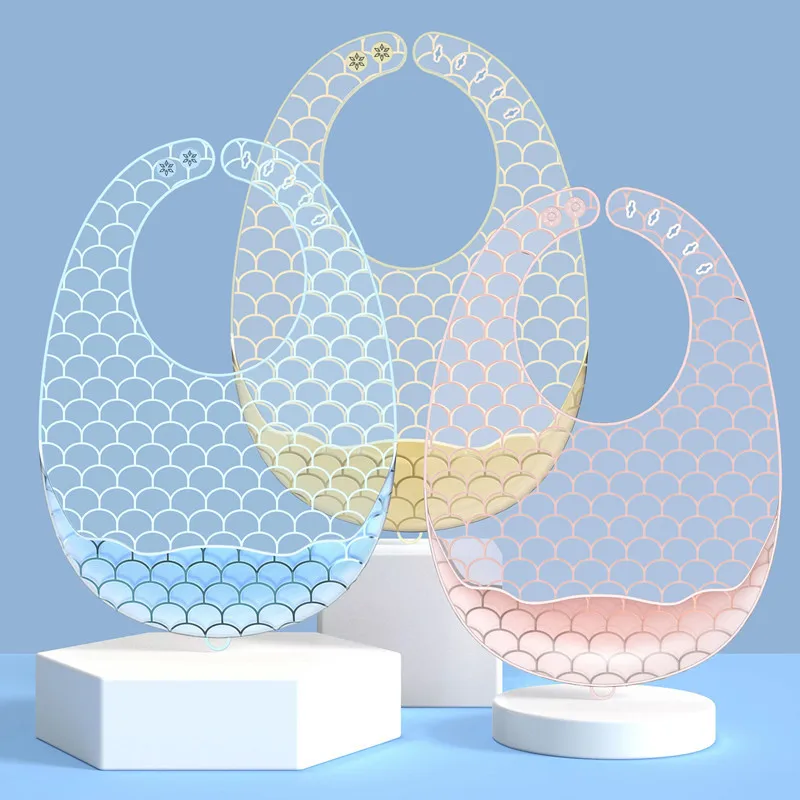 

Silicone Baby Bibs Waterproof Saliva Towel Feeding Bibs Cartoon Newborn Feeding Soft Aprons Baby Adjustable Burp Scarf