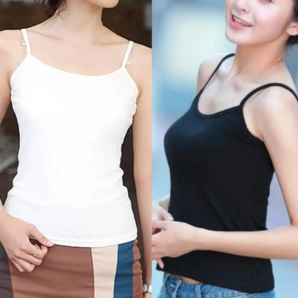 

Women Vest Solid Camis Vest Tank Tops Female Strap Basic Slim Camis Sleeveless Camisole Womens Tops Sexy Tank Top Casual Top