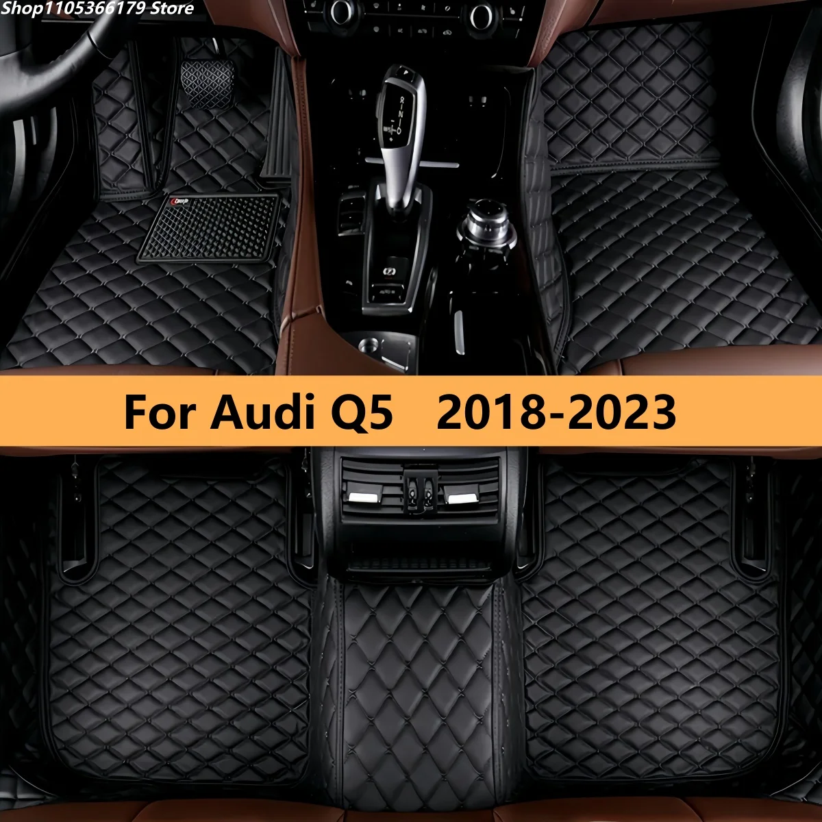 

Vehicle Leather Carpets Pads For Audi Q5 2018 2019 2020 2021 2022 2023 Car Floor Mats Full Set Foot Matts Rugs Auto Accessories