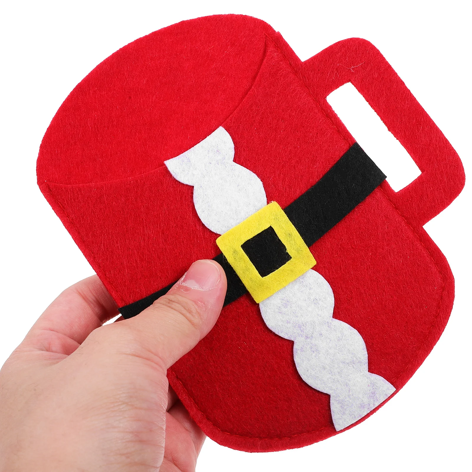 

4Pcs Cutlery Pouch Bags Water Cup Shape Christmas Tableware Holder for Silverware Storage Xmas Party Decoration Utensil