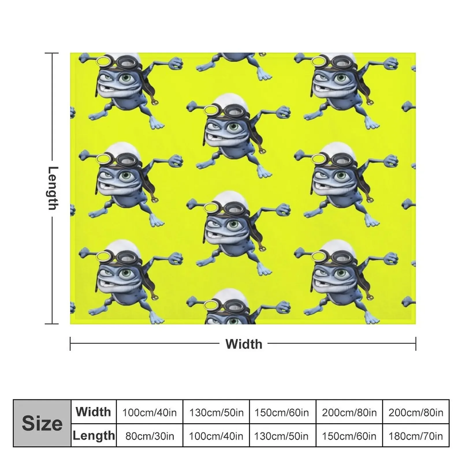 crazy frog Throw Blanket Soft Big anime Blankets