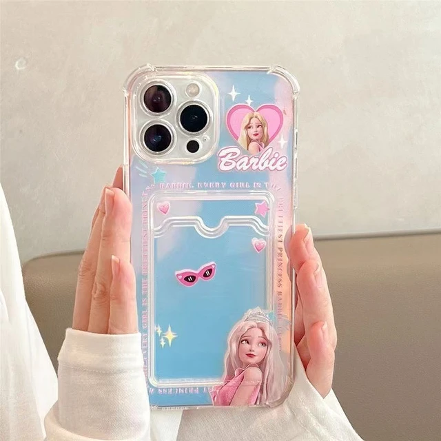 barbie princess Photo card holder transparent Phone Case For iPhone 15 14 13 12 11 Pro Max Xr Xs 8 14 Plus Case Cute Anime Cover AliExpress