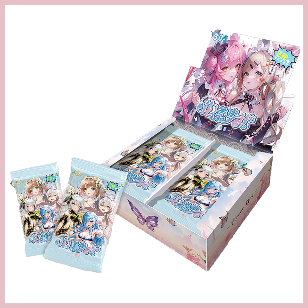 

New Genuine Anime Flower Yang Girl Collection Cards Character Goddess Beautiful Girl Story Cards Board Games Hobbies Toys Gifts